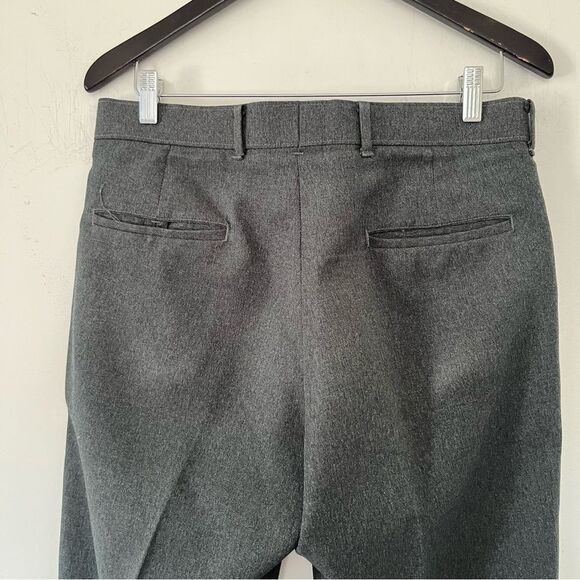 Levi's Vintage 70's/80's Dark Grey Action Slacks Flat Front Dress Pants - Picture 9 of 13